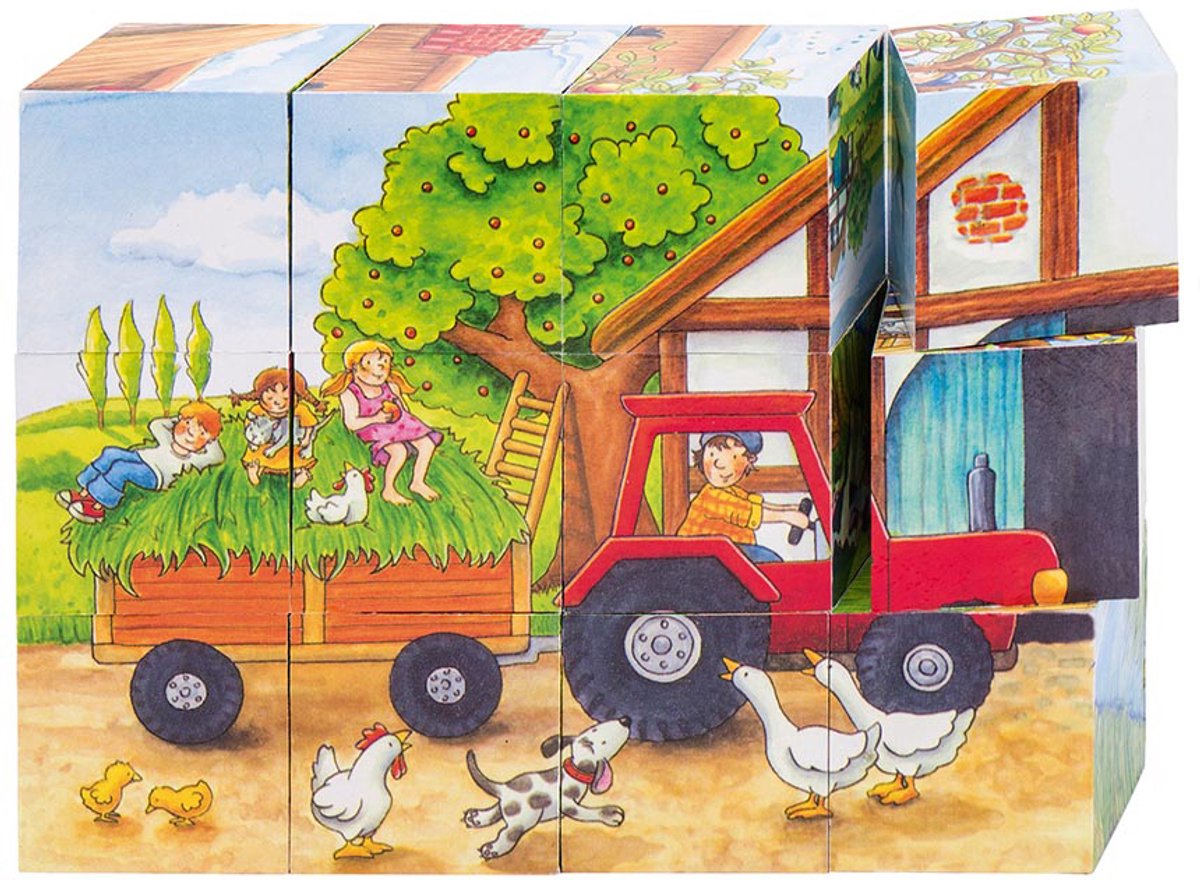 Goki Wooden Block Puzzle Seasons sur la ferme, 12e.