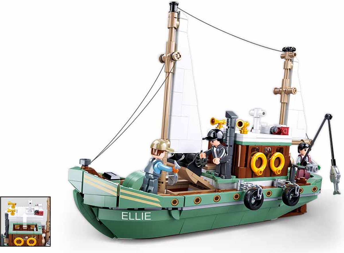 Bateau de pêche en briques modèle Sluban (m38-b1119)