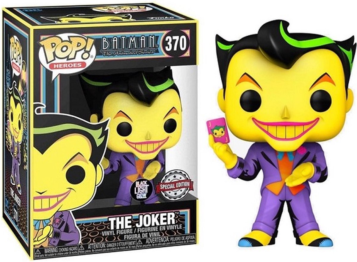 Funko pop! dc comics: batman the animated series - the joker #370 black light special edition