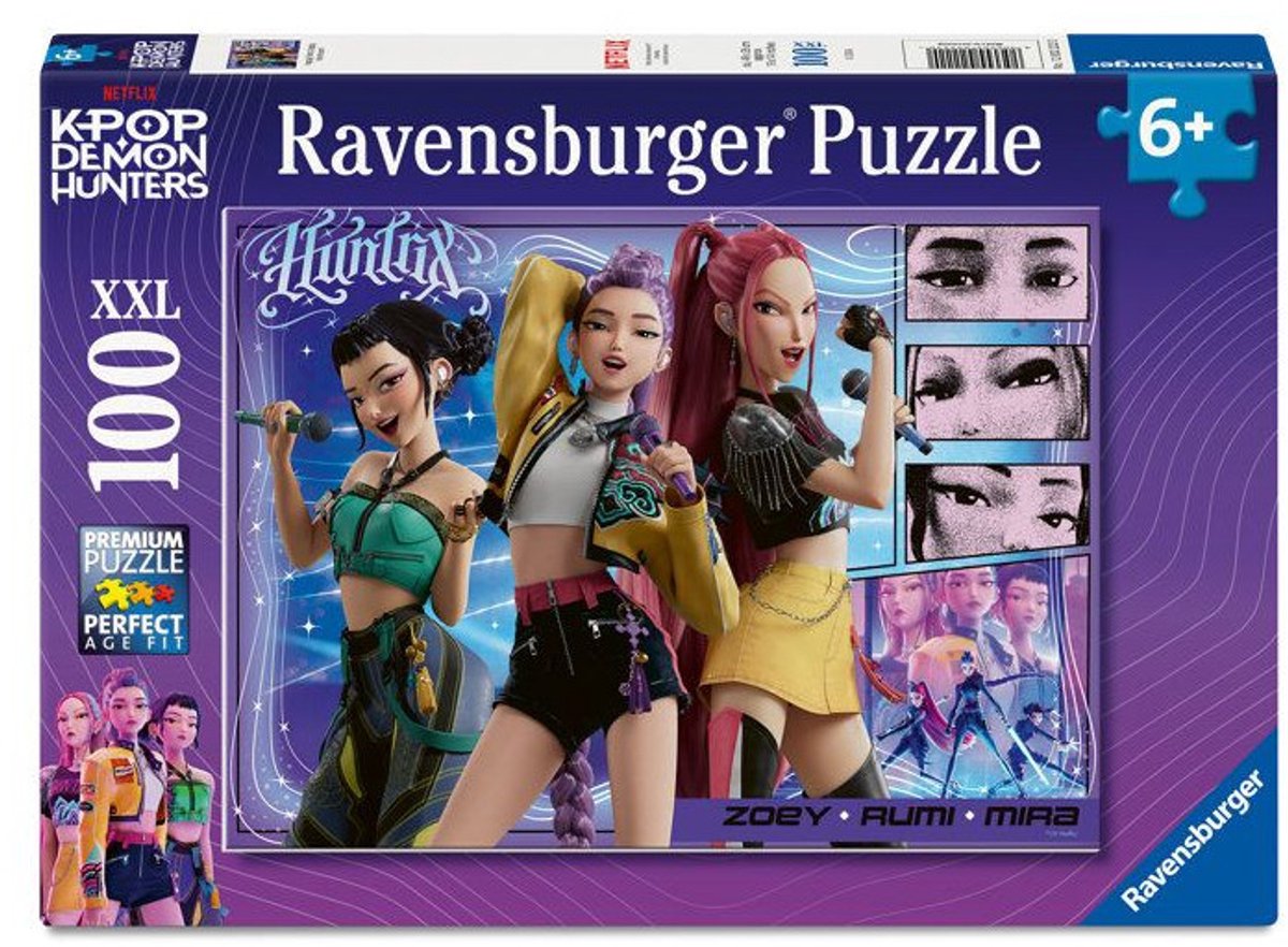 Ravensburger - puzzle - chasseurs de démons kpop - puzzle 100 pièces xl