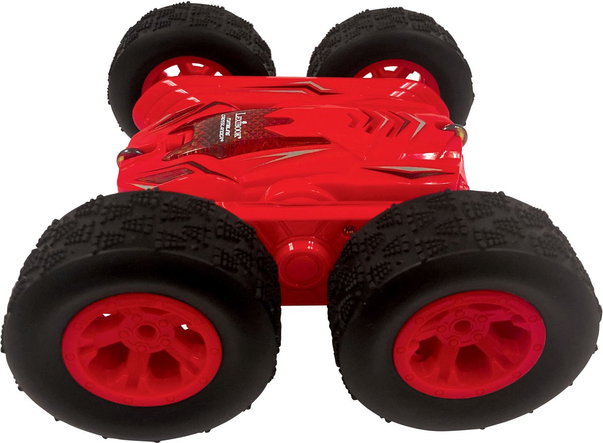 Lexibook tumbling crosslander® - rechargeable RC double side stunt car 360° standing on two wheels with lights