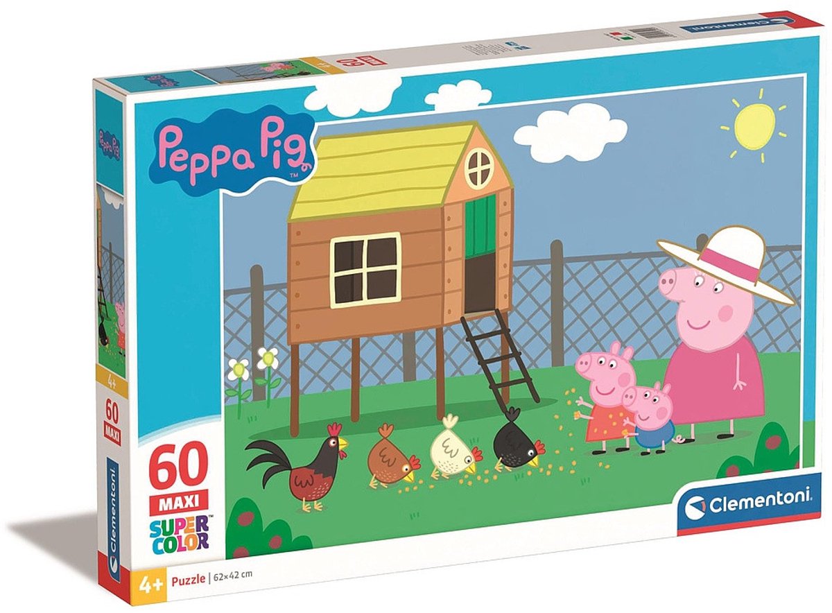 Clementoni - puzzle Peppa Pig - puzzle pour enfants - puzzle de 60 pièces - à partir de 4 ans