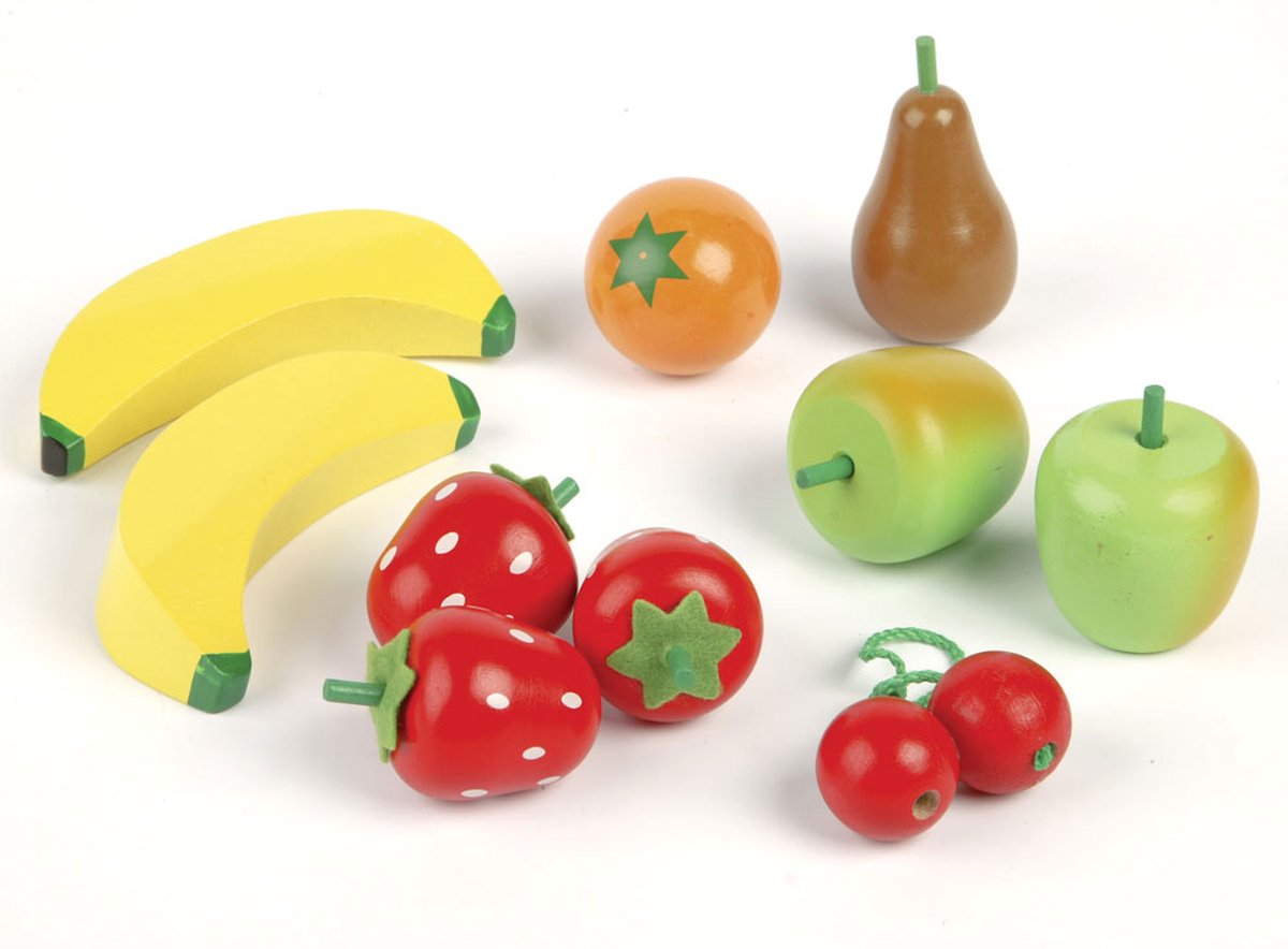Fruits en bois Tidlo dans une caisse