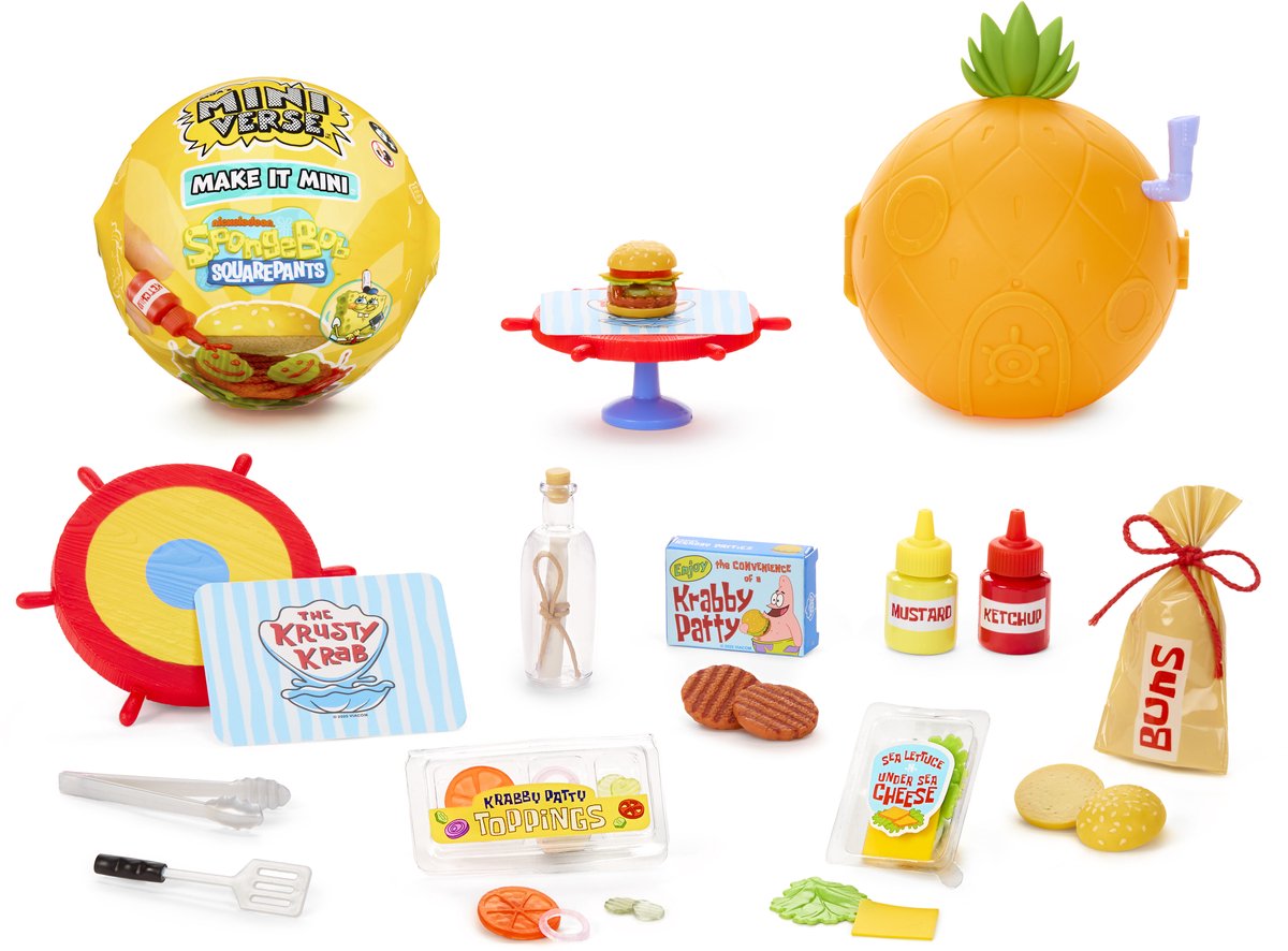 Miniverse en fait un mini Bob l'éponge sous licence | 15 pièces