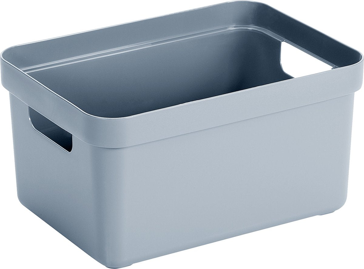 Sigma home boîte de rangement 5l bleu 252x175x122mm | 3 pièces
