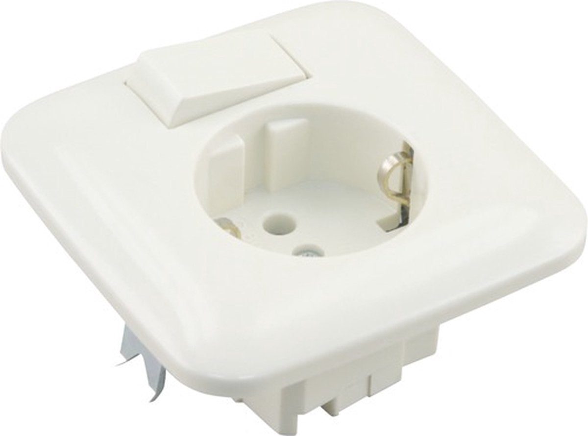 Busch-Jaeger reflex élément de base à encastrer combinaison prise murale (toilettes) ra 1 voie + inverseur blanc polaire
