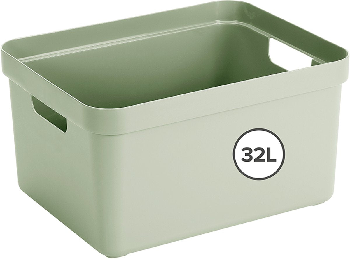 Sigma home boîte de rangement 32l vert 445x345x243mm | 2 pièces