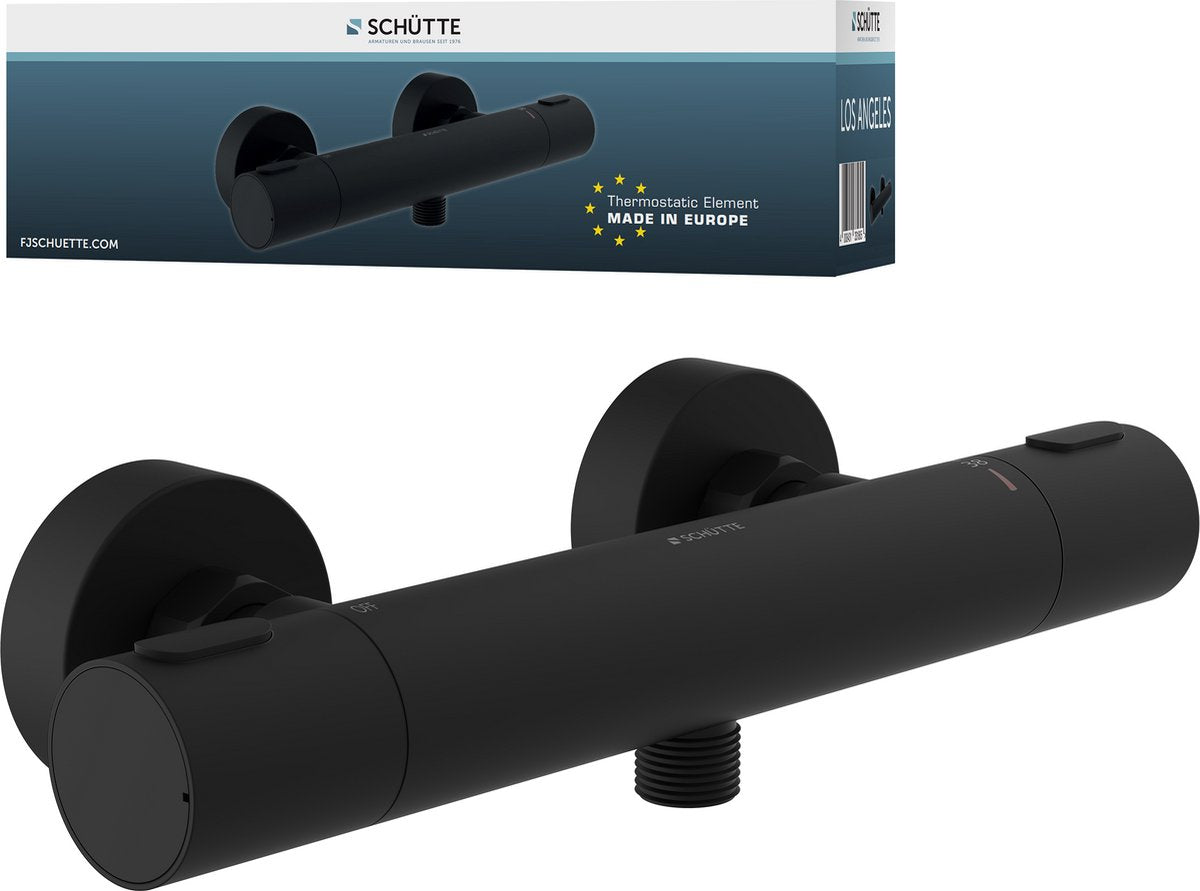 Robinet de douche thermostatique Schütte los angeles - noir mat