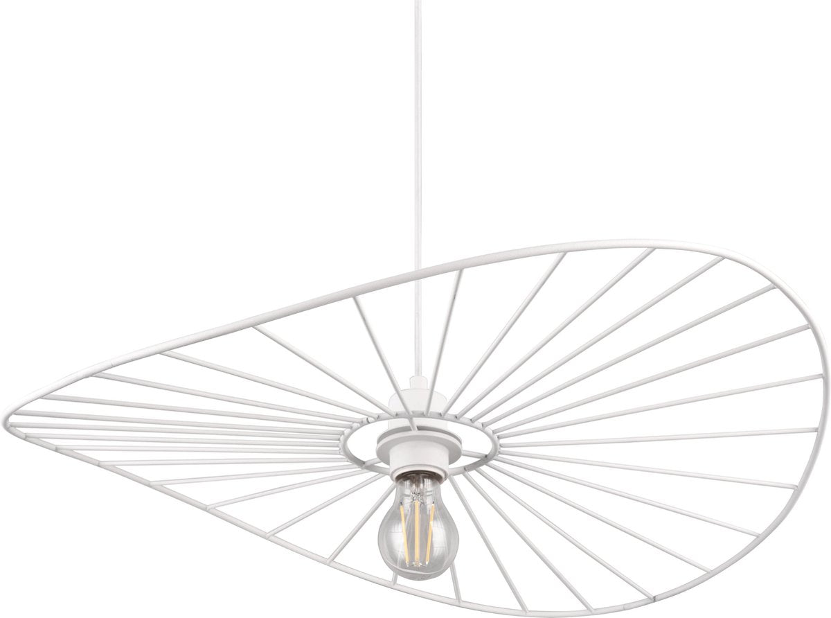 Rl live your light reality chapeau - lampe suspendue - blanc mat - excl. 1x e27 40w - réglable en hauteur