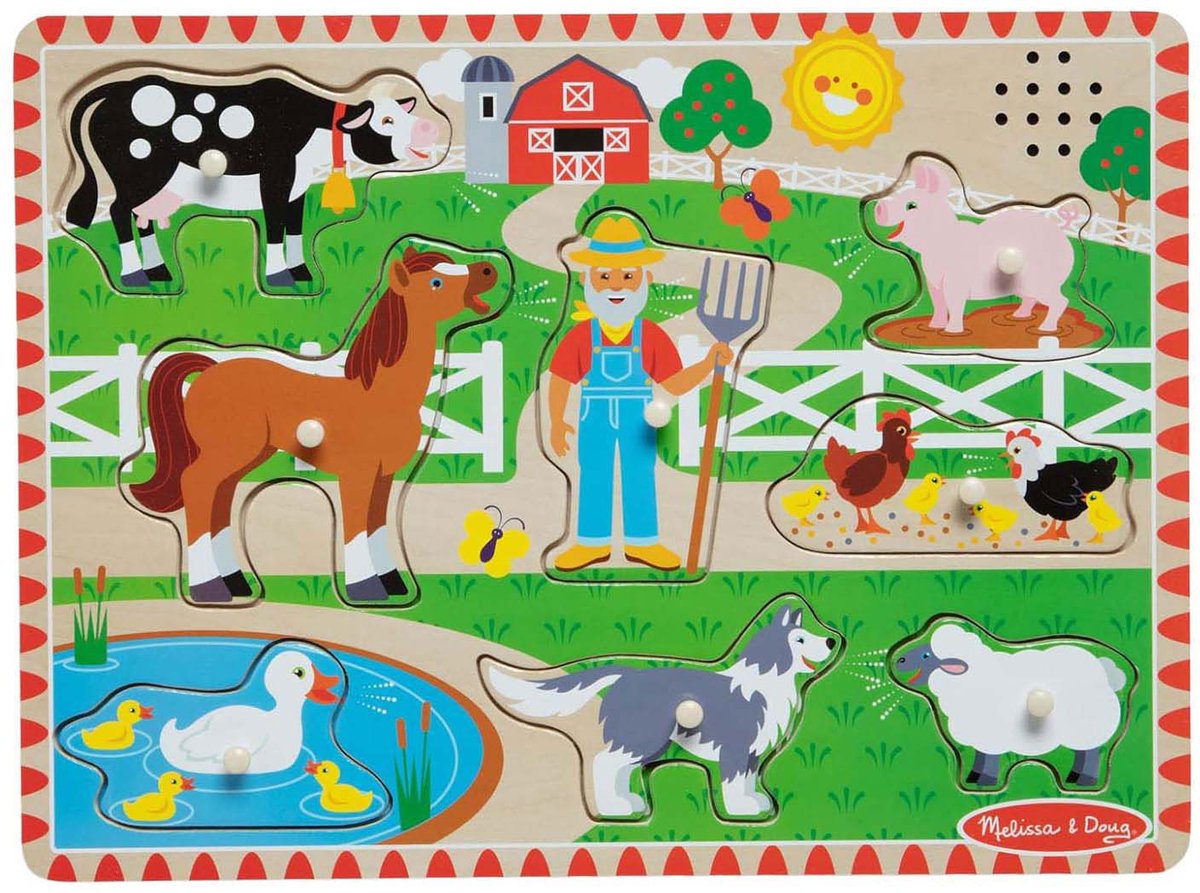 Melissa Doug – puzzle sonore en bois – ancienne ferme McDonald's