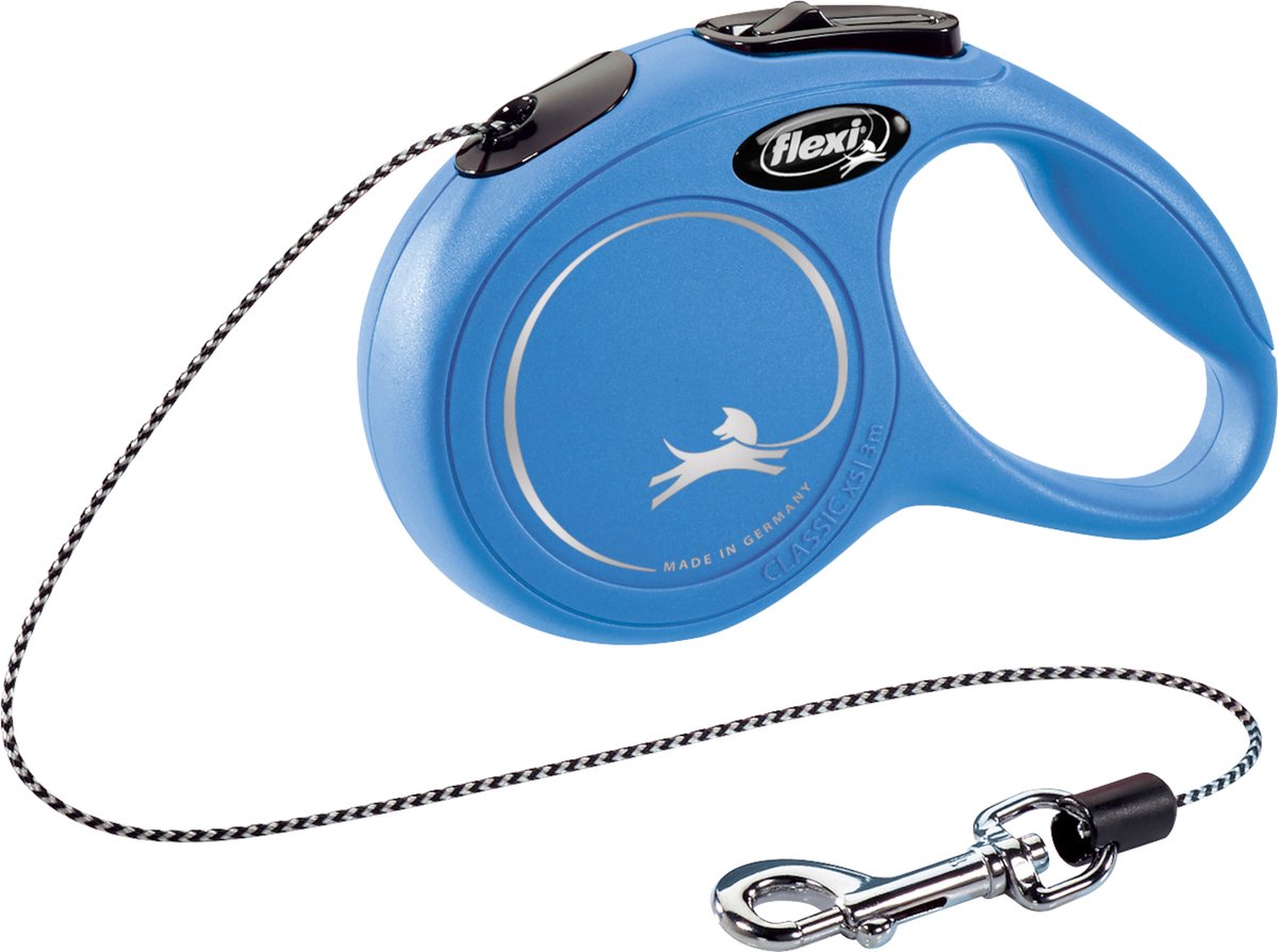 Laisse flexible pour chat Zalman New Classic Bleu XS
