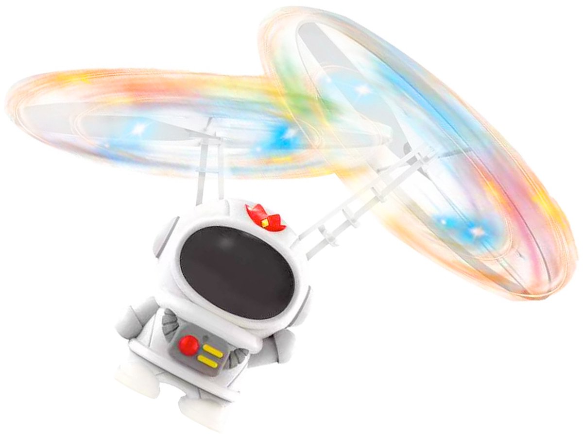 Astronaute volant avec effet de lumière