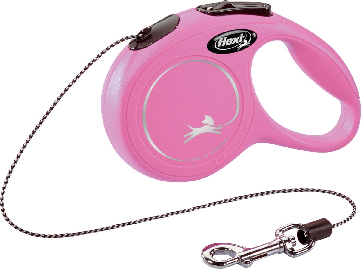 Flexi new classic cord - laisse rétractable chats - new classic cat cord xs rose