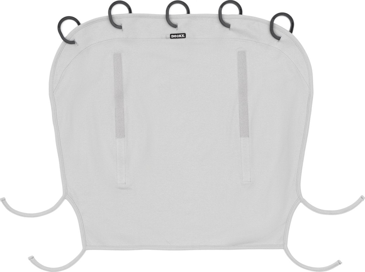 Dooky housse universelle pare-soleil poussette - protection UV pour votre enfant - poussette pare-soleil - gris uni