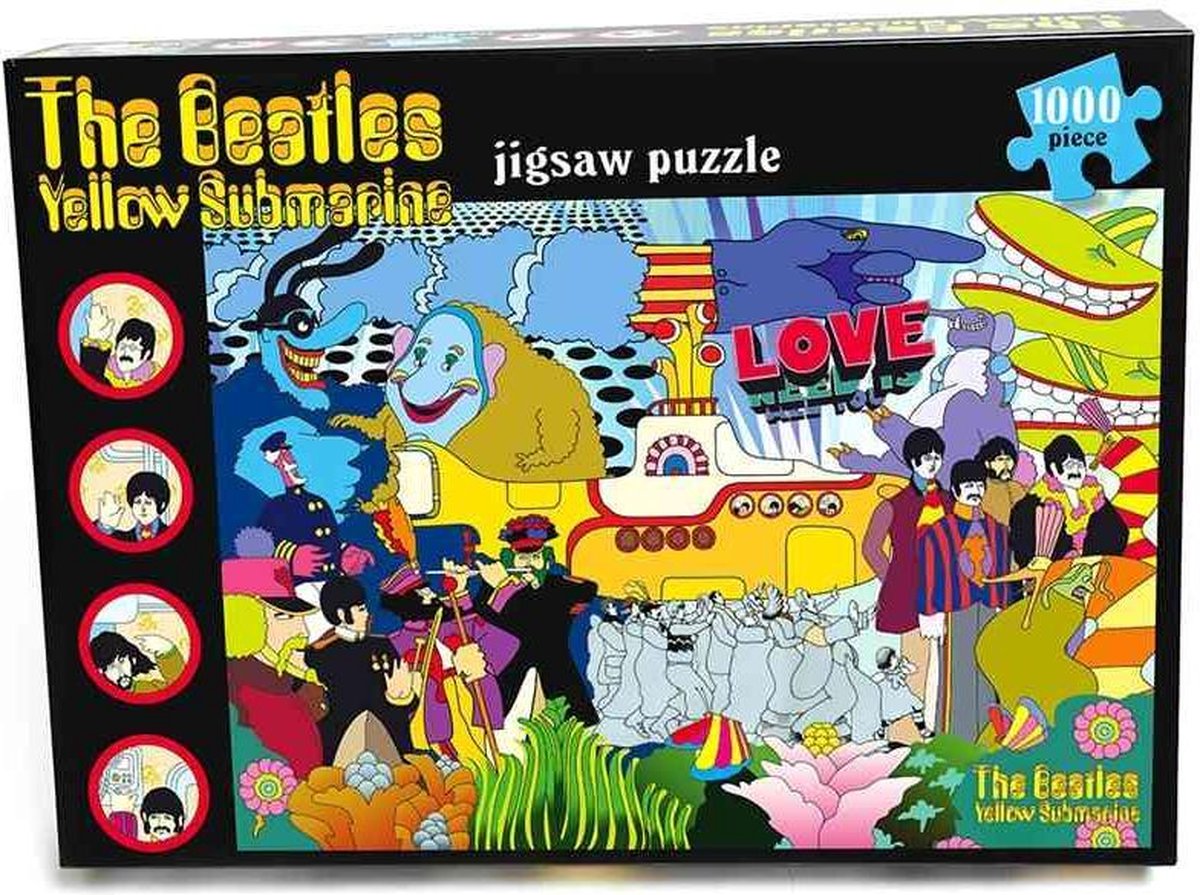 Tête en plastique puzzle The Beatles sous-marin jaune 1000 pièces multicolore