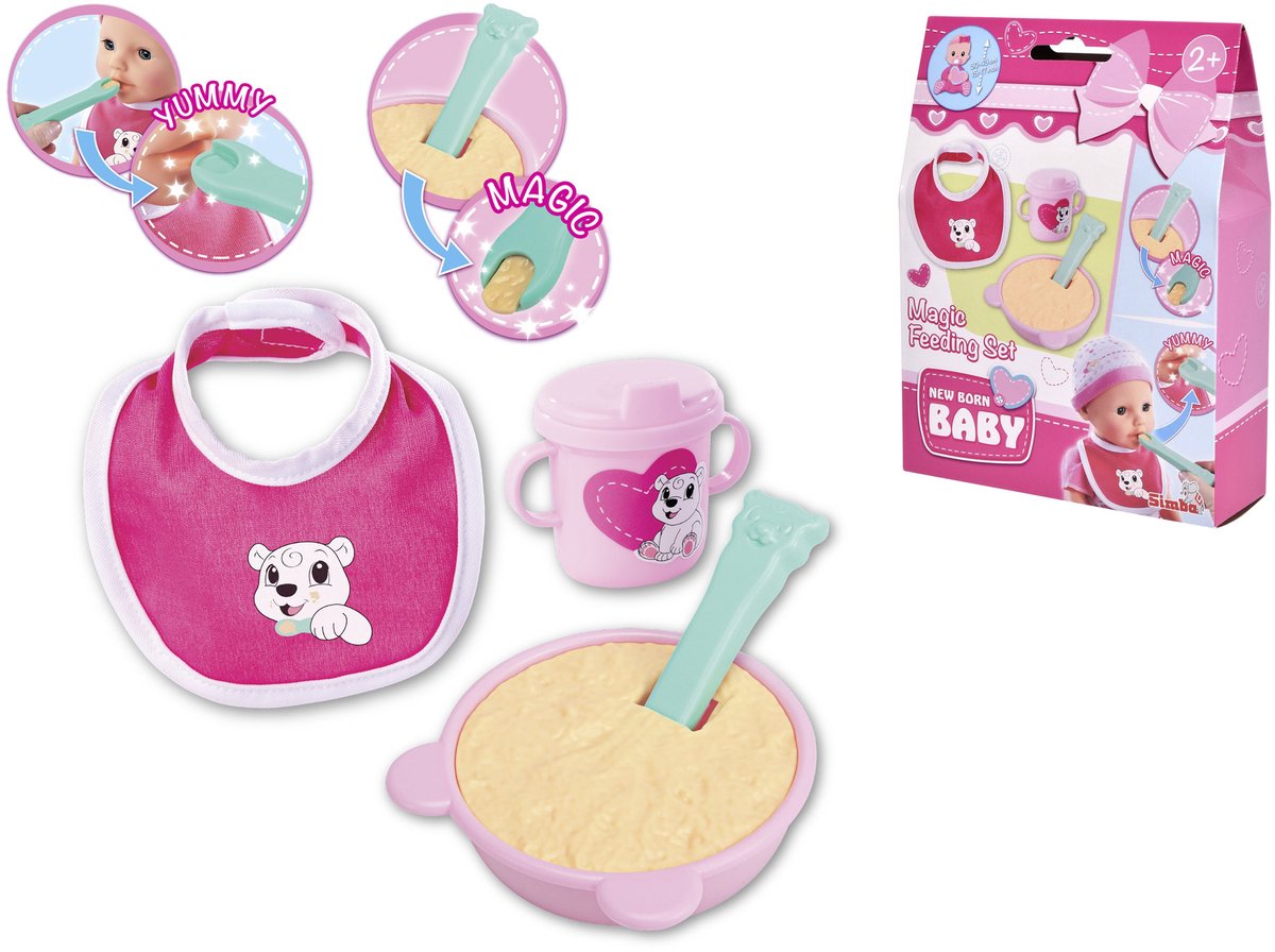 Simba - accessoire de poupée - ensemble d'alimentation magique pour bébé nouveau-né