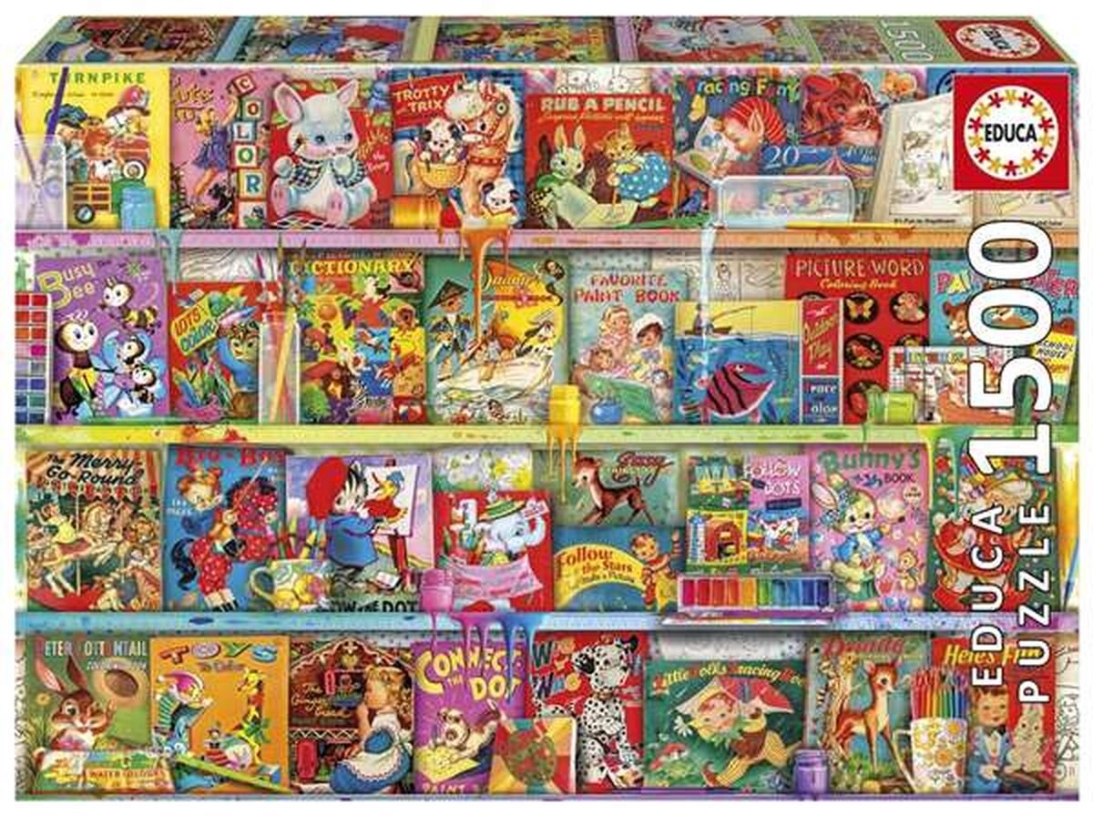 Puzzle Educa le coin funbook kitsch - puzzle 1500 pièces adultes.