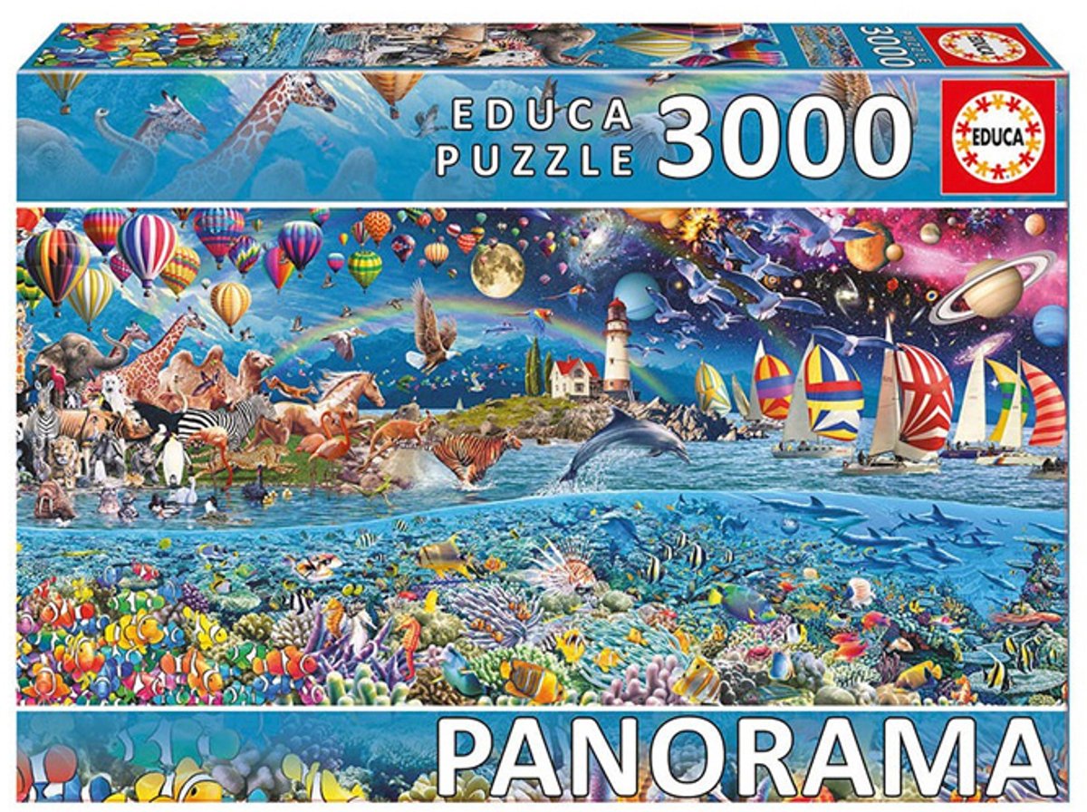 Educa - puzzle - vie - puzzle panoramique 3000 pièces - puzzle
