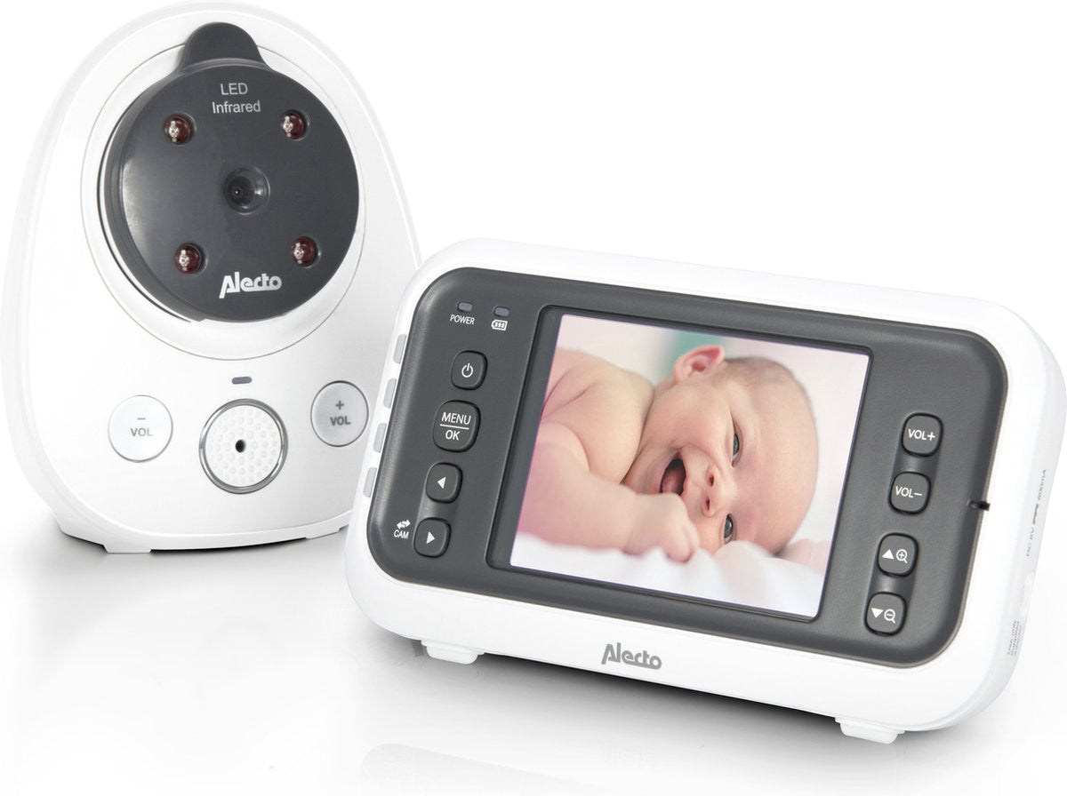 Alecto dvm-77 - babyphone avec caméra - affichage de la température - blanc