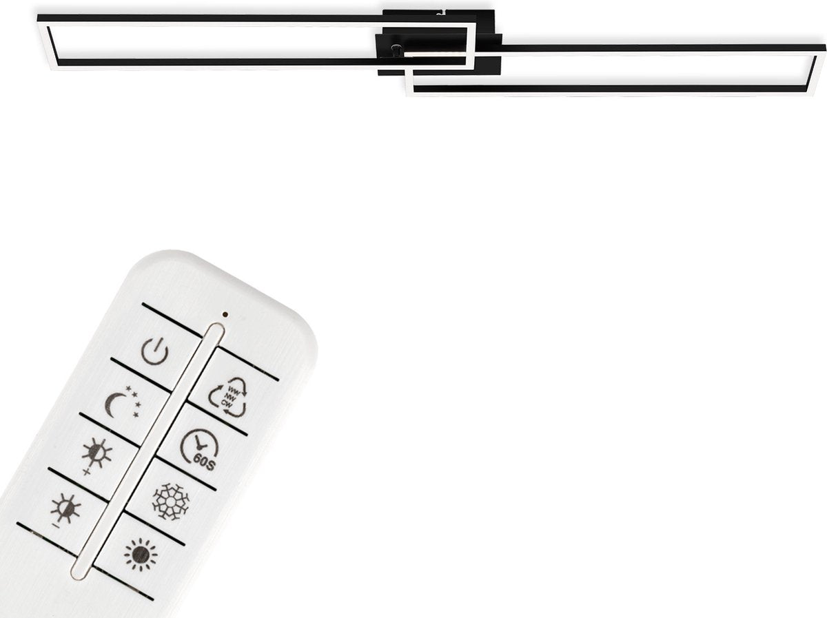 Briloner - Plafonnier LED - plafonnier - dimmable - avec télécommande - contrôle de la température de couleur - incl. fonction veilleuse et minuterie