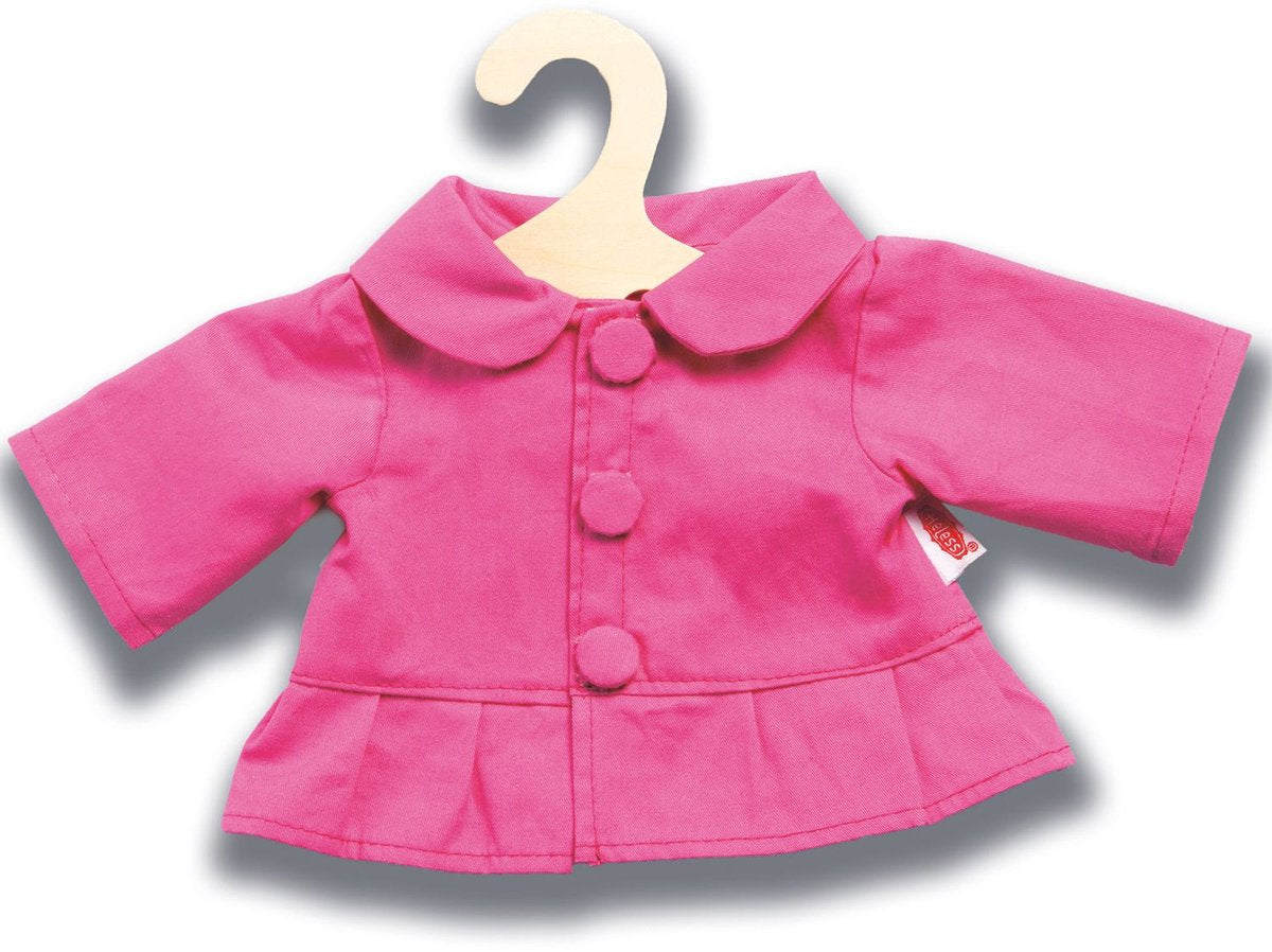 Manteau de poupée Heless pinky, 28-33 cm