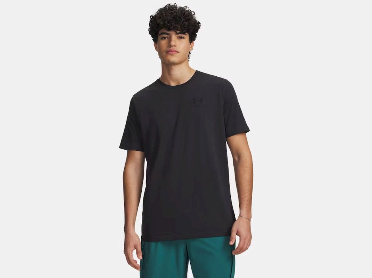 Chemise de sport Under Armour UA M Sportstyle LC SS-BLK pour hommes - Noir