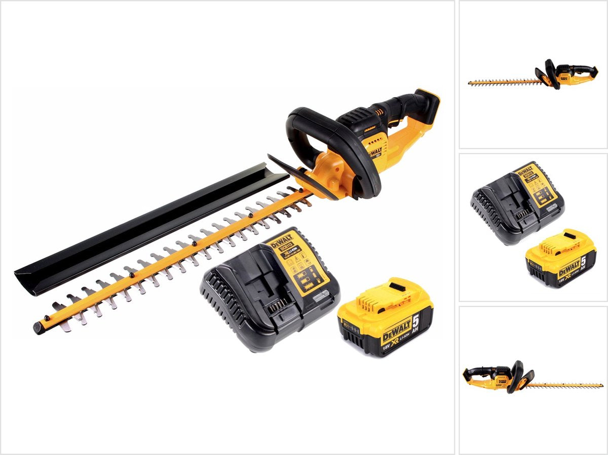 Ensemble taille-haie à batterie Li-ion Dewalt dcm563p1 18 V (1 batterie 5,0 Ah)