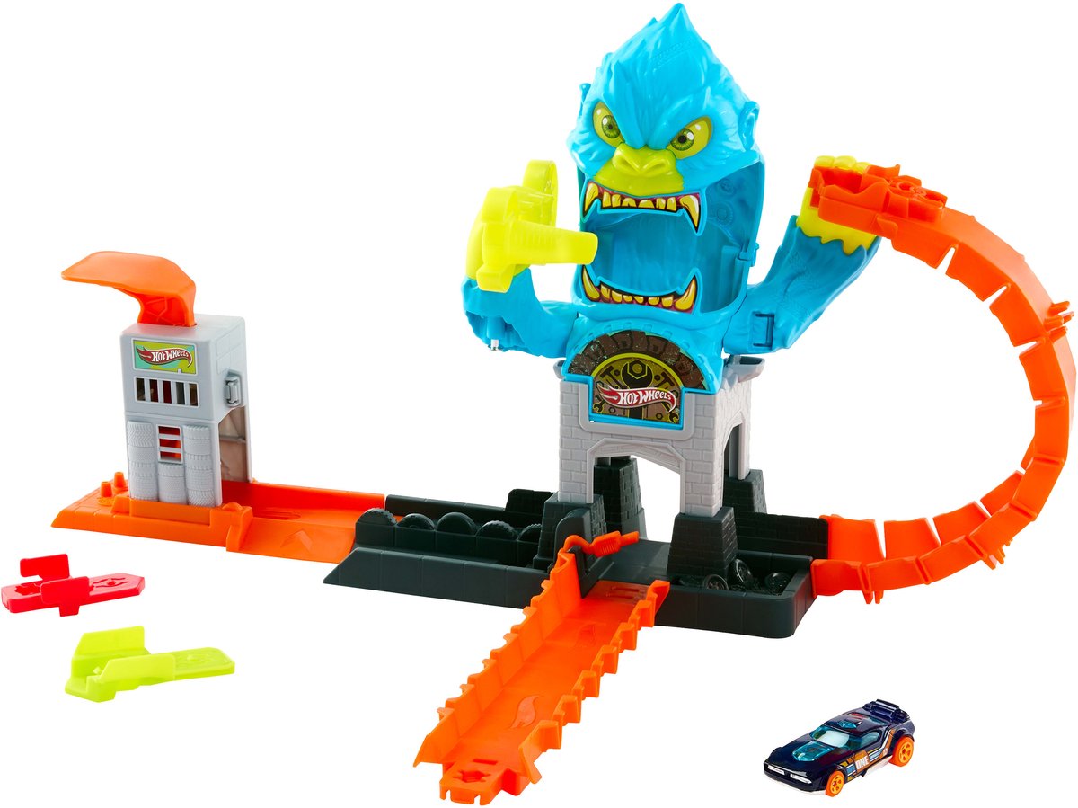 Ensemble de jeu et voiture jouet attaque de gorilles de la ville Hot Wheels