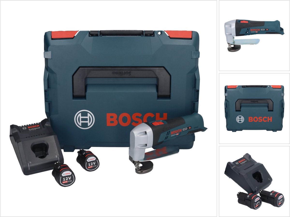 Cisaille à tôle Bosch bleue gsc 12v-13 | Batterie lithium-ion 12 V (10,8 V) 2,0 Ah - 0601926108
