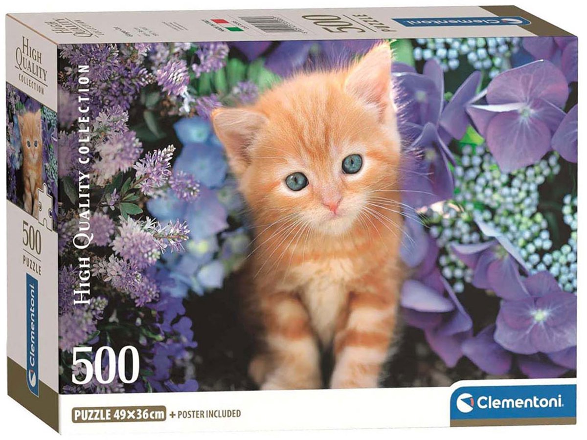 Clementoni clemetoni puzzle chat gingembre, 500 pcs.