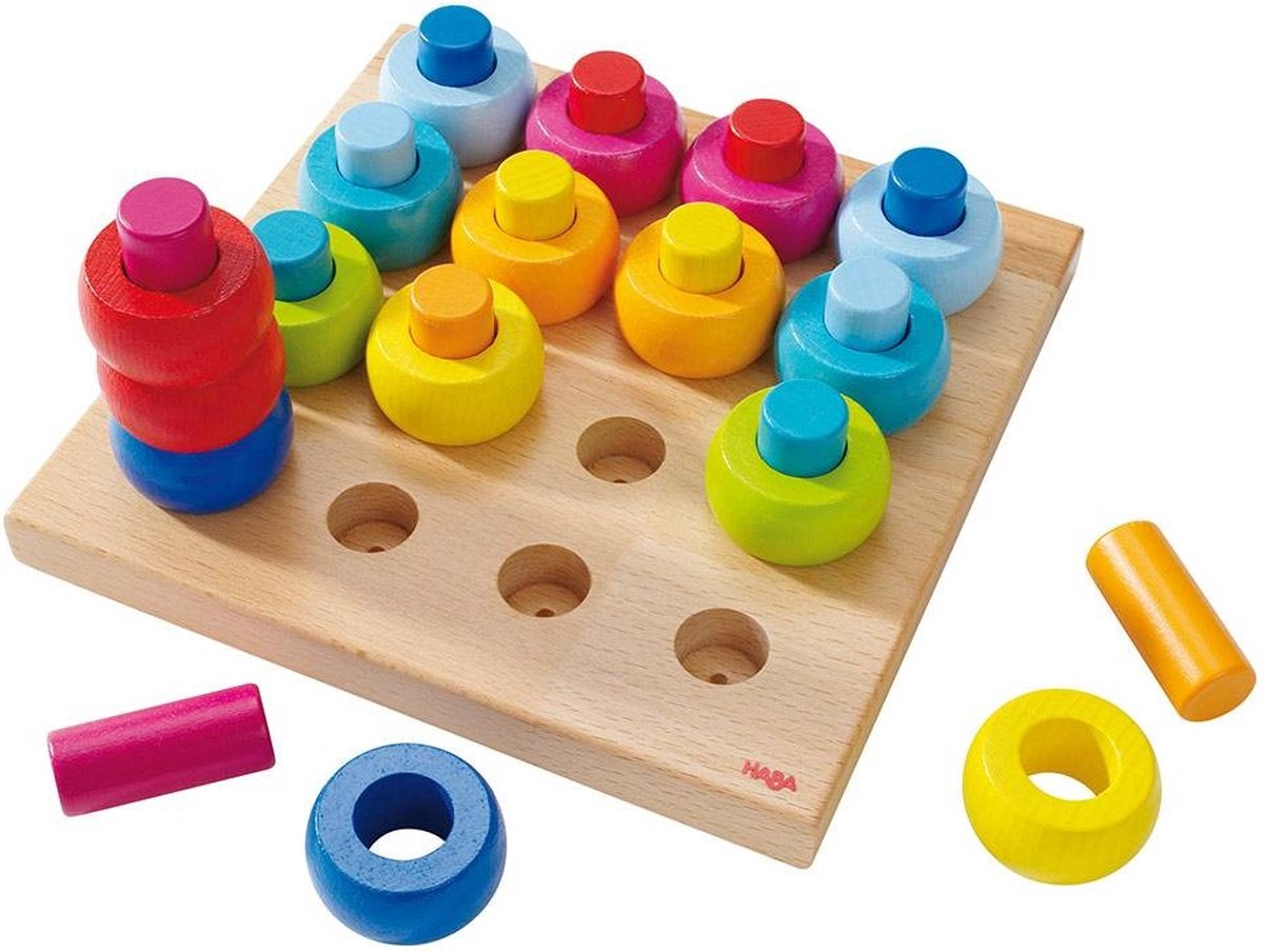 Jeu à brancher Haba - jouets pour tout-petits en bois de hêtre - à partir de 2 ans