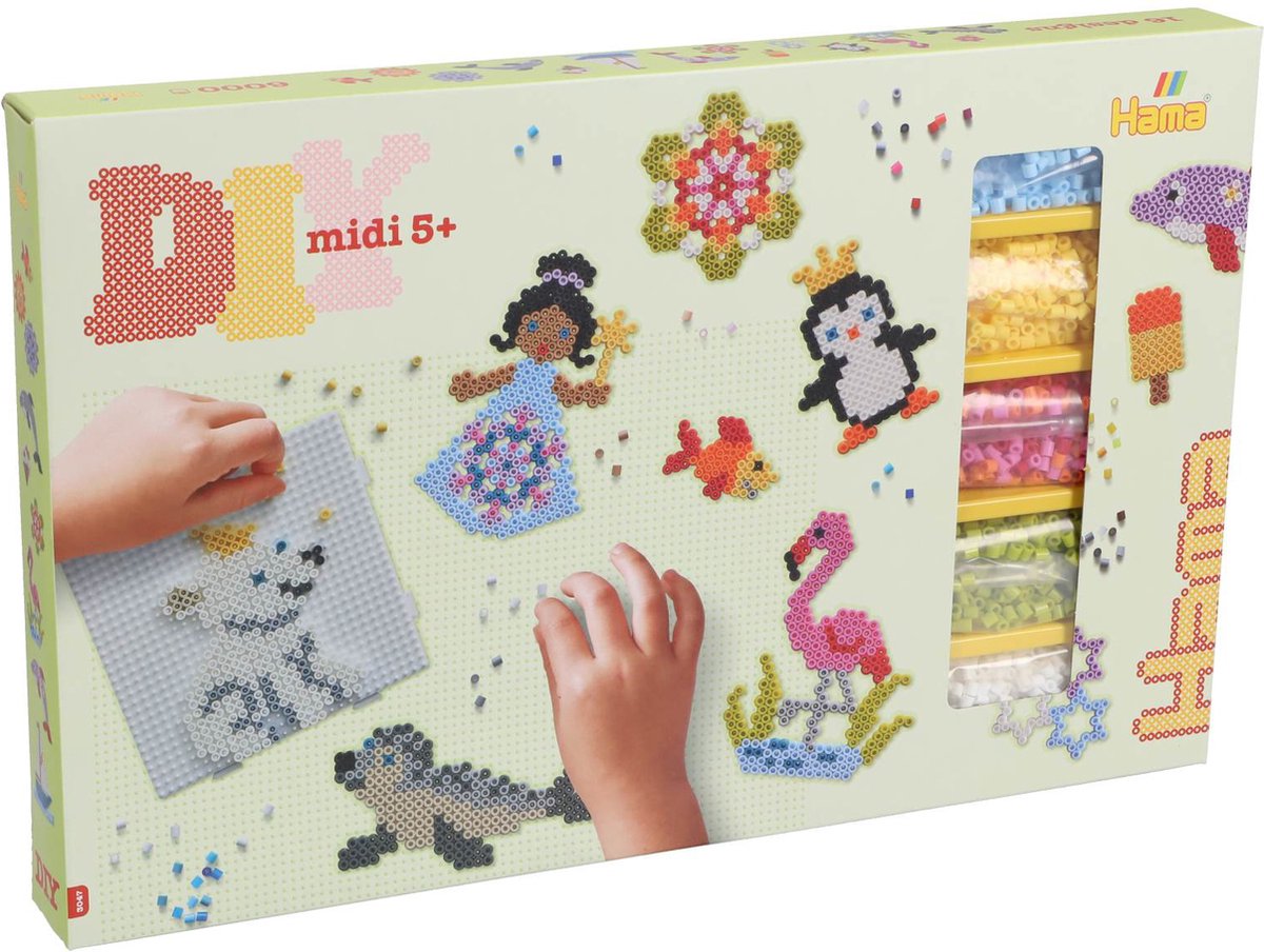 Hama perles thermocollantes midi mega coffret cadeau 6000 pièces