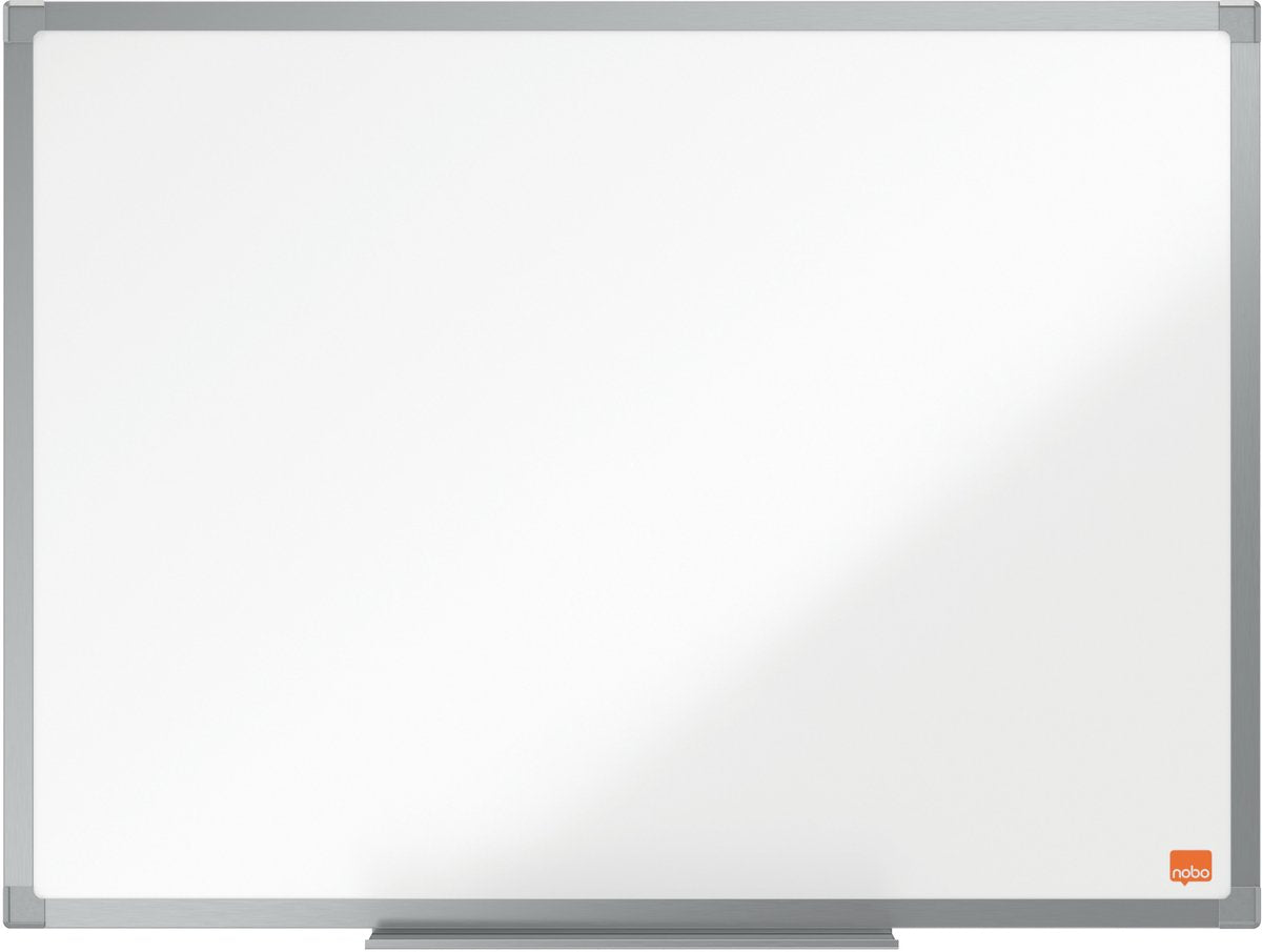 Nobo essence tableau blanc magnétique acier - 60x45cm - avec support pour marqueur pour tableau blanc - gris blanc