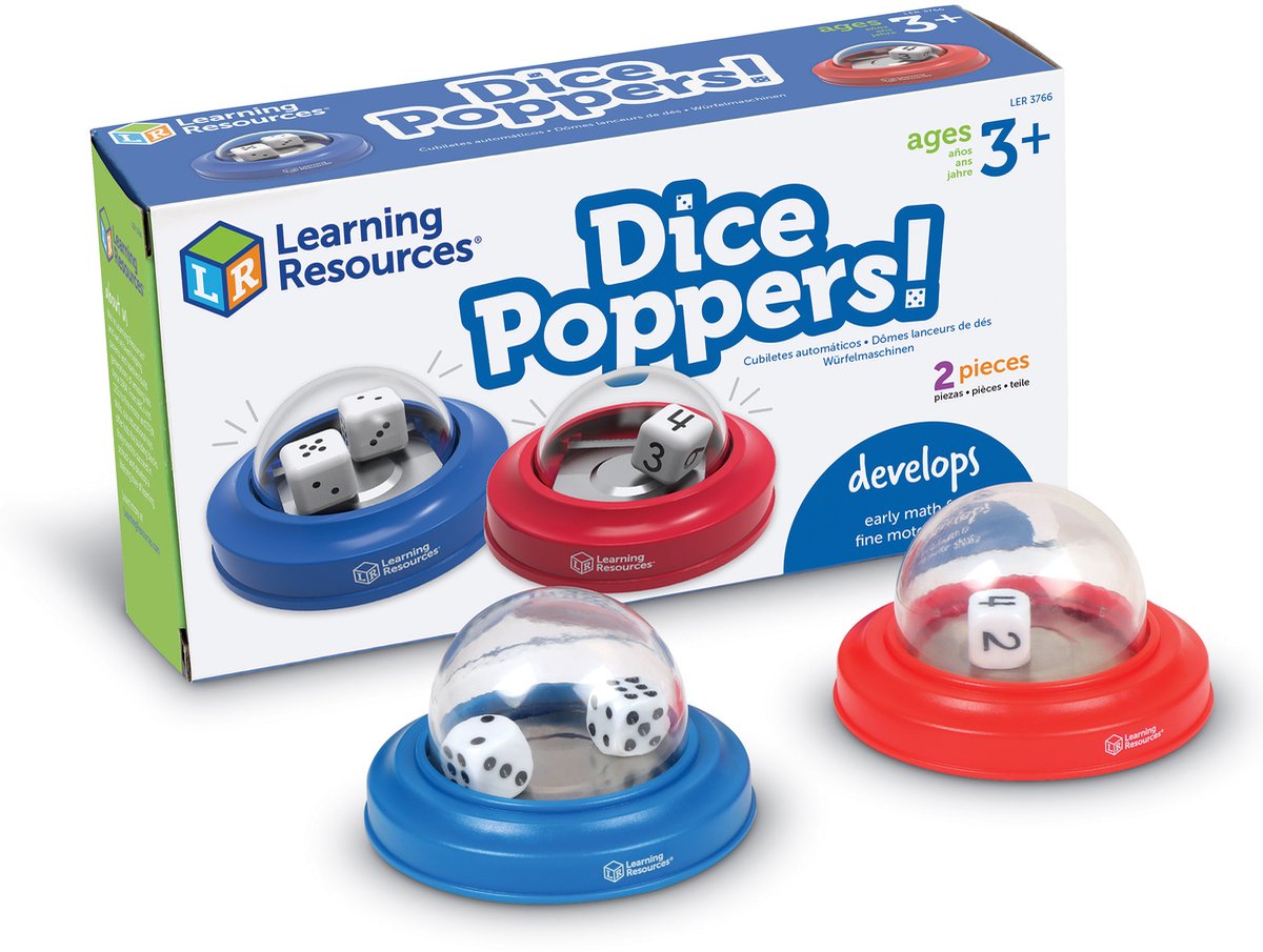 Ressources d’apprentissage dés poppers ! (lot de 2) - 3+
