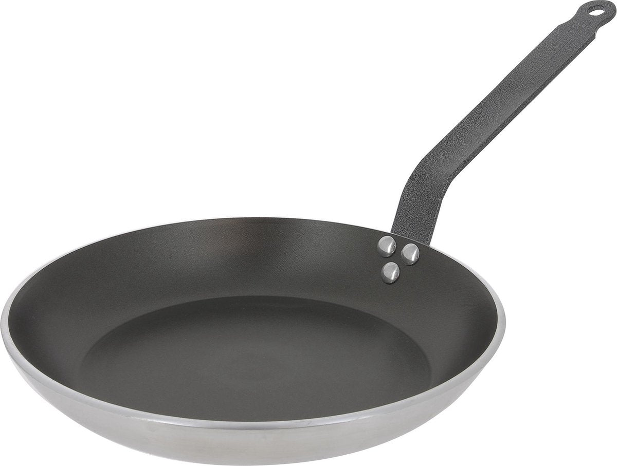 Poêle induction Debuyer de Buyer Choc Resto 28 cm - Poêle antiadhésive professionnelle - Convient pour induction - Aluminium - Noir