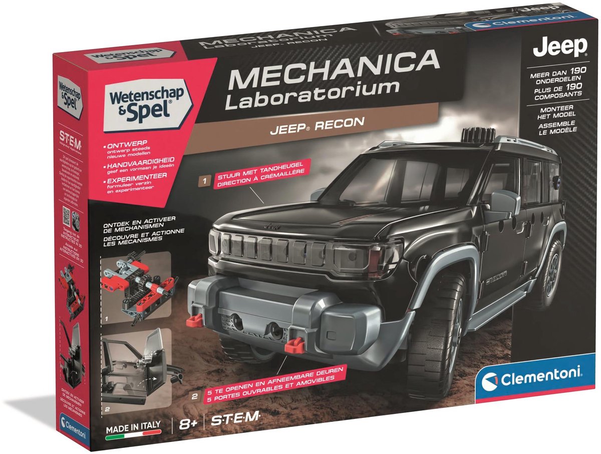 Reconnaissance de jeep de mécanique de jeu scientifique Clementoni