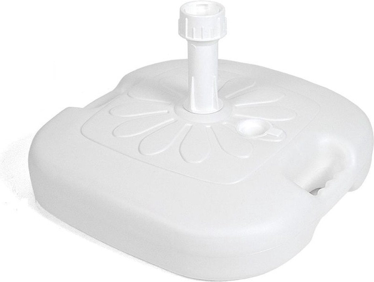 Gerimport praktische parasolvoet 45x45x18cm - vulbaar - 16 liter – wit – zomer – zon - parasol