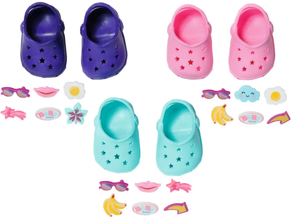 Chaussures baby born avec épingles 3 assorties 43cm | 2 pièces