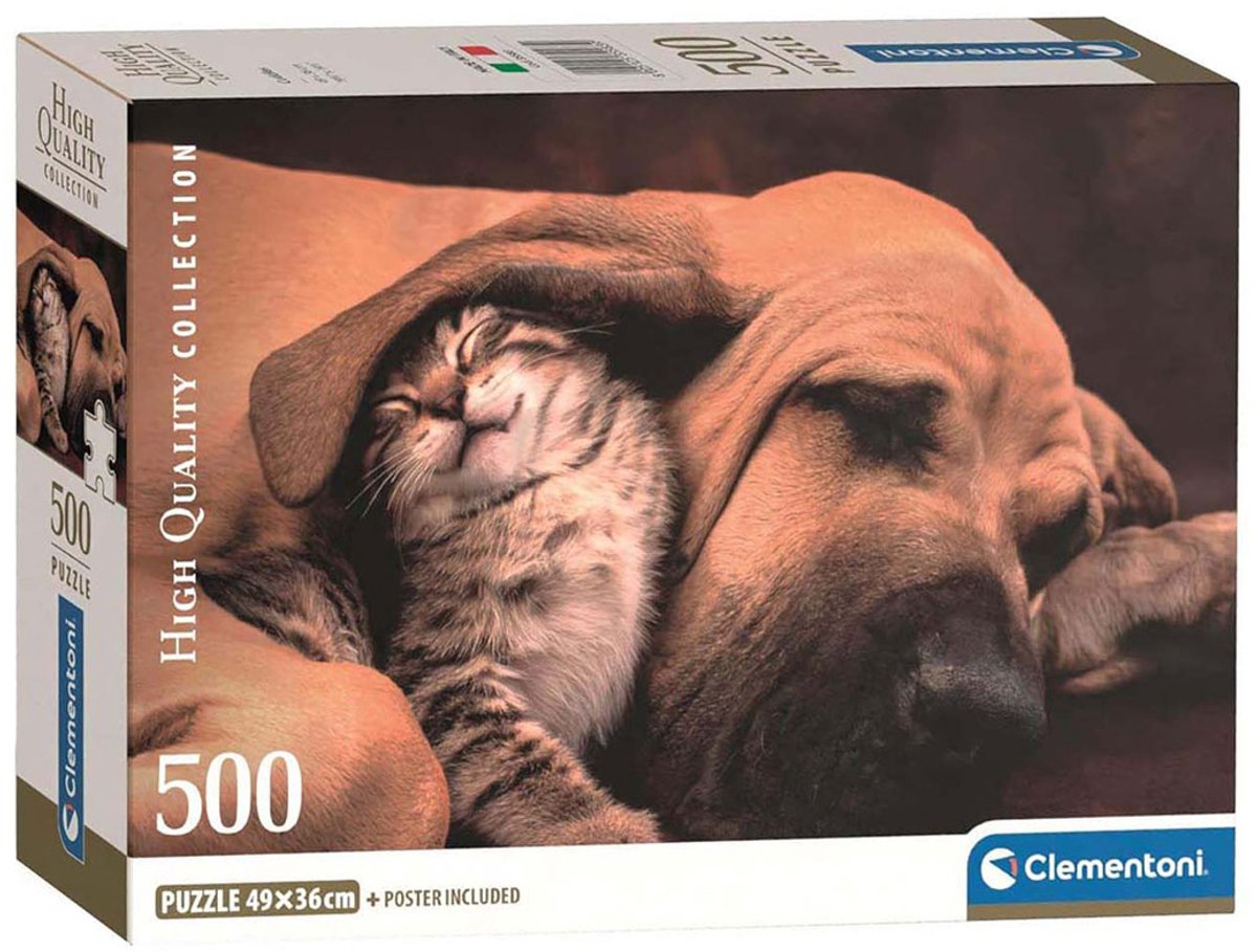 Clementoni puzzle chien et chat, 500 pcs.