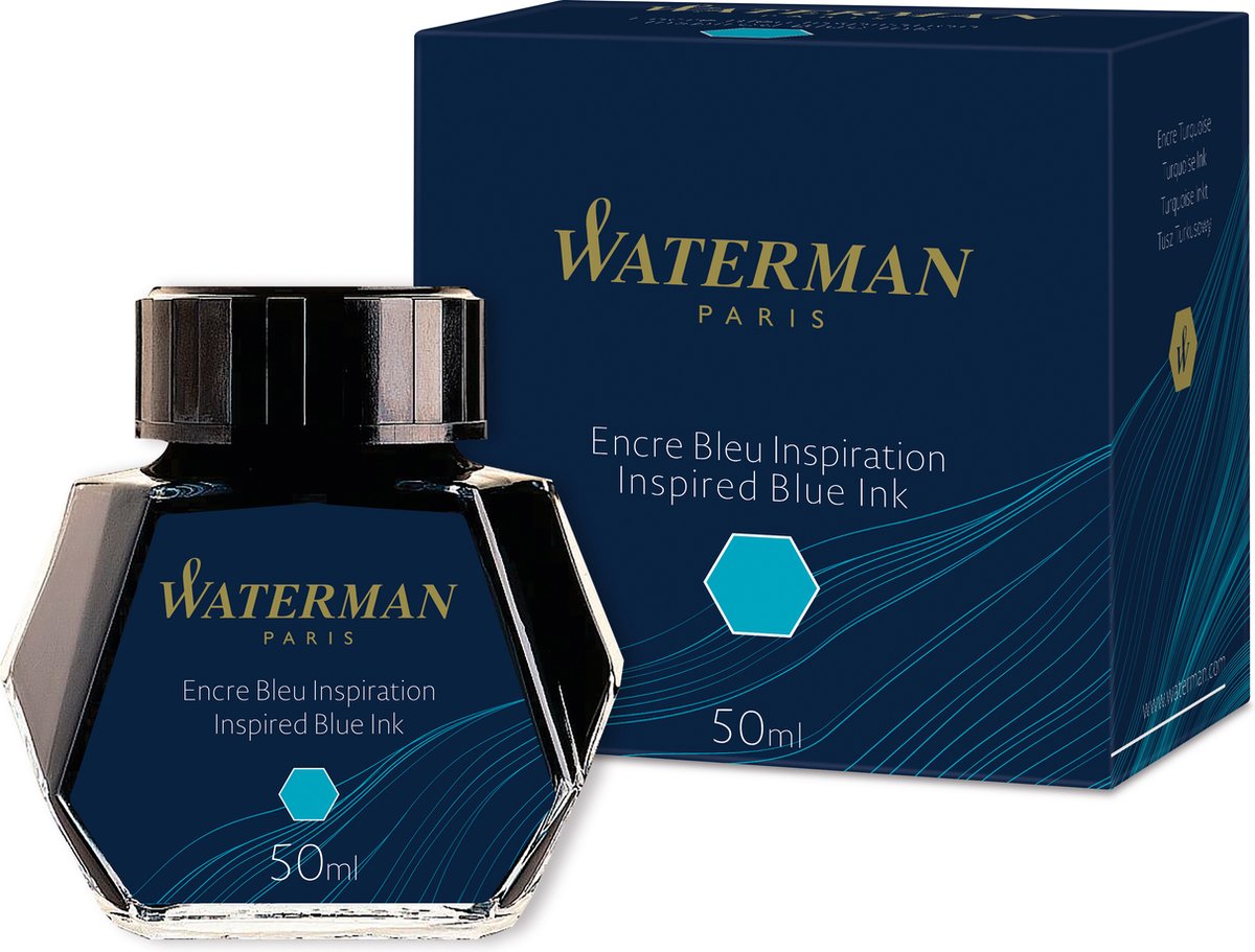 Encre pour stylo plume Waterman | bleu brillant | Flacon de 50 ml