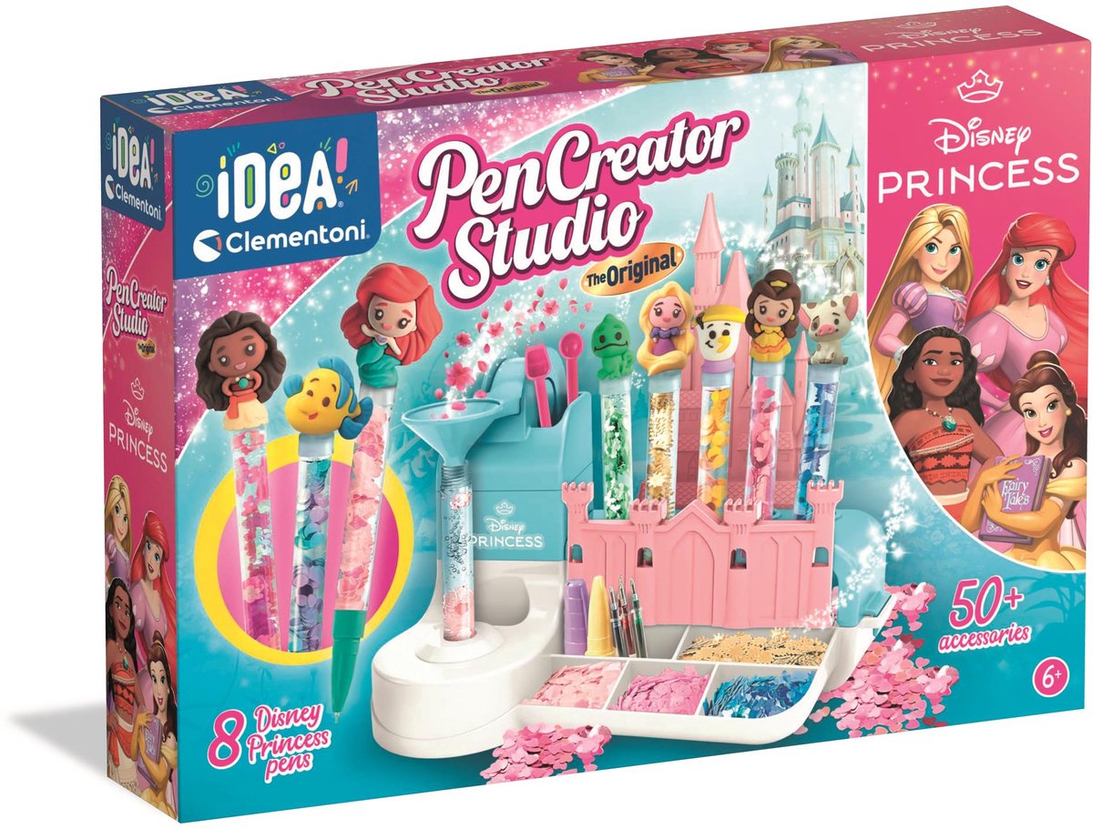 Clementoni - idea - pen creator studio - make your own pens - disney princess - from 6 years