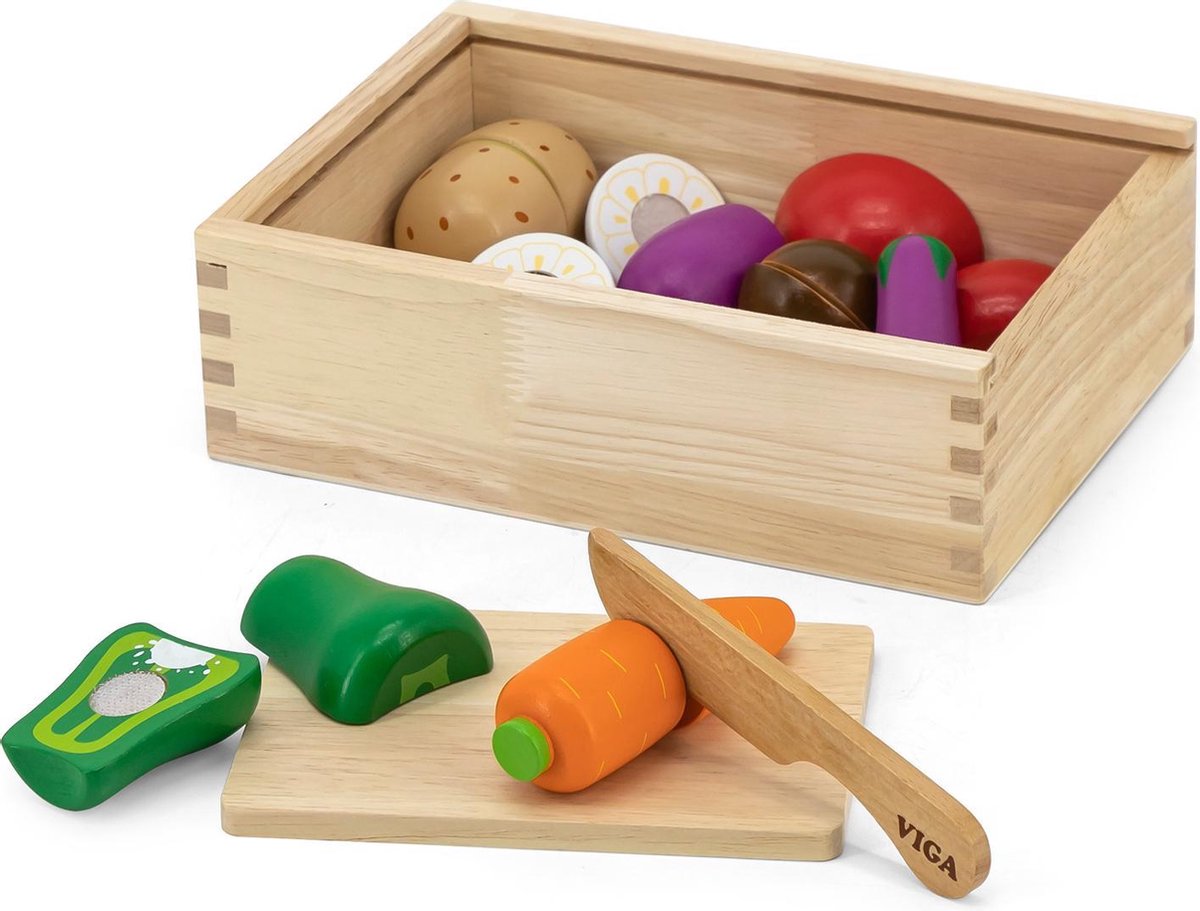 Vigatoys https : www.cchobby.nl viga-cuttable-vegetable-set-16-parts-1-set