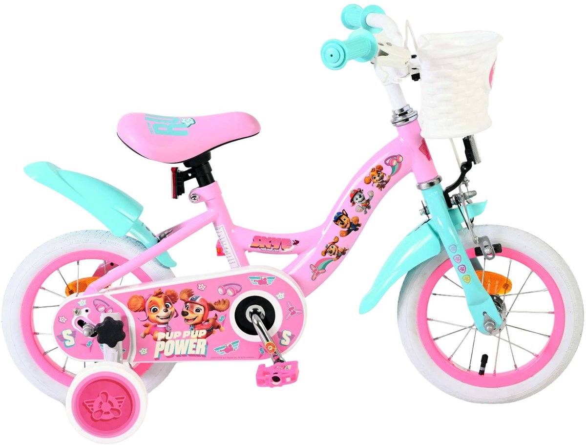 Vélo pour enfants Paw Patrol - filles - 12 pouces - rose