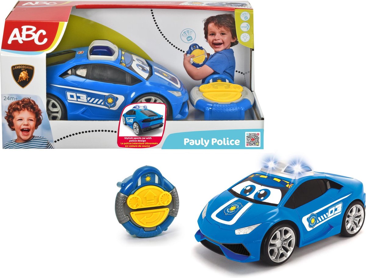 Dickie toys ABC IRC Pauly police 27 cm - voiture contrôlable