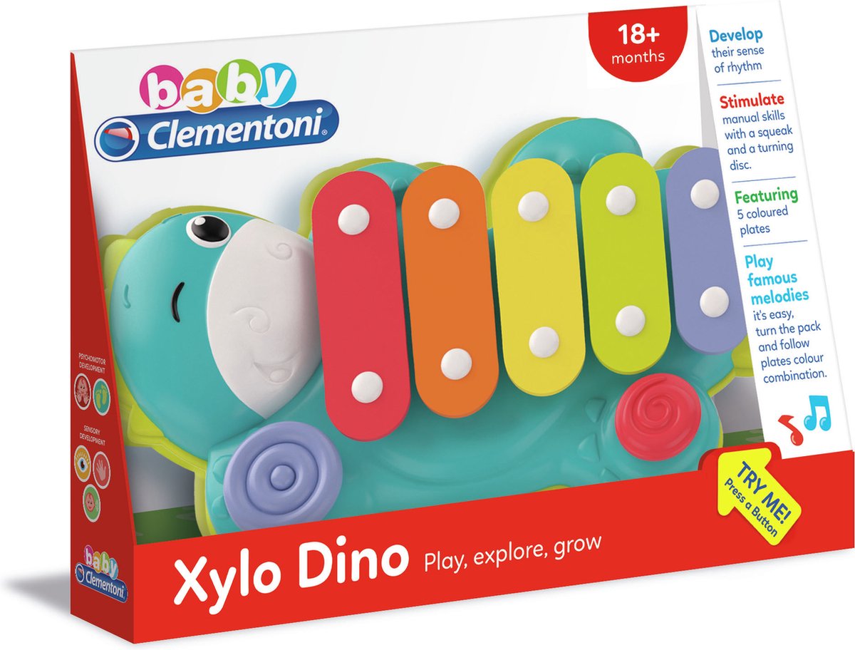 Clementoni bébé - xylo dino, instrument jouet