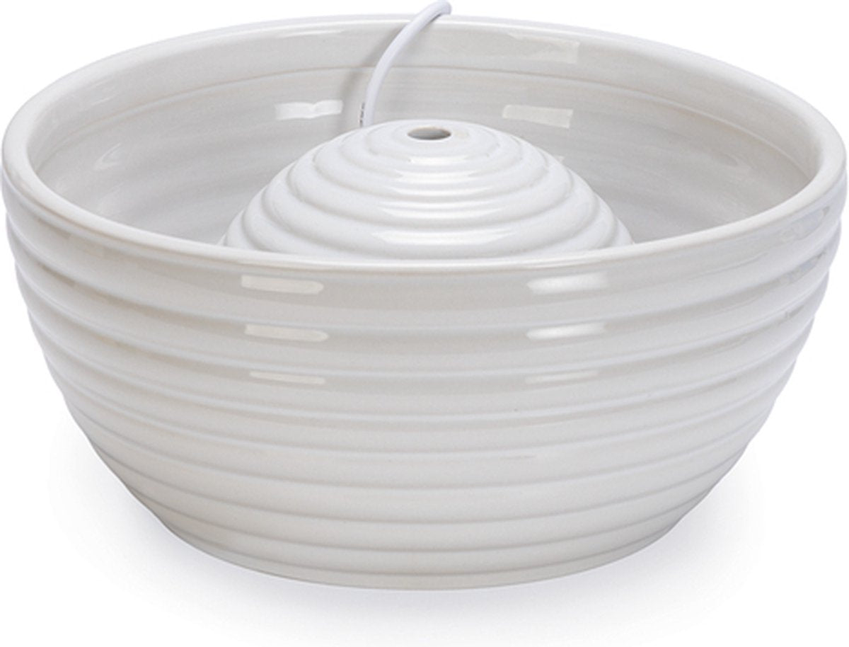 Beeztees jaap - drinkfontein kat - keramiek - wit - 21x21x9 cm - 1,5 liter