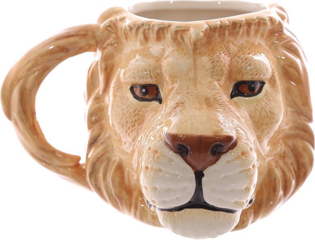 Mug en céramique en forme de lion