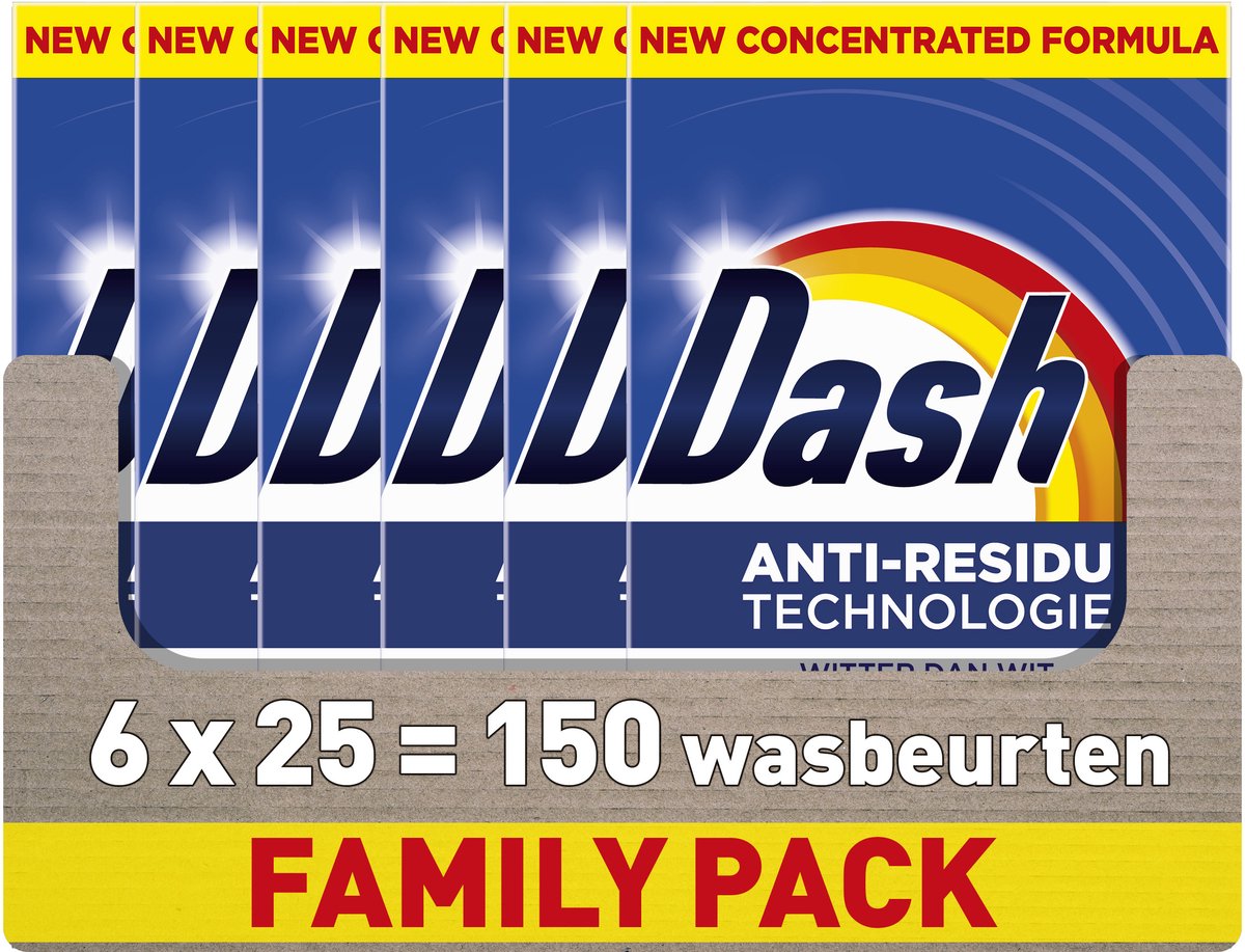 Dash waspoeder - witter dan wit - 6 x 25 wasbeurten
