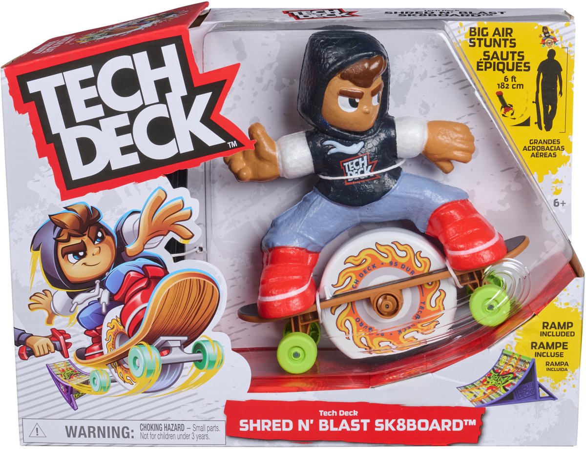Tech Deck Sk8 Crew Shred N Blast Planche à roulettes | 2 pièces