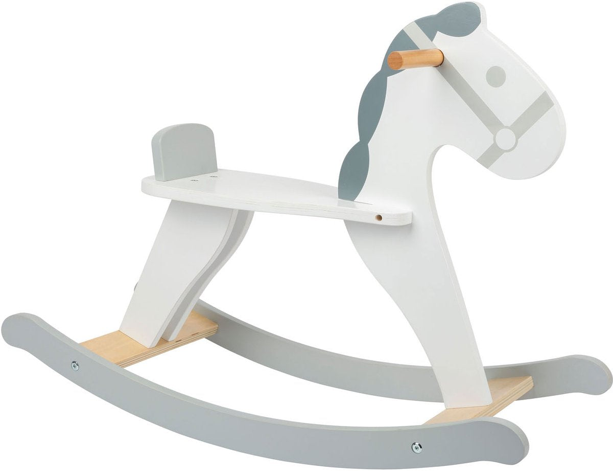 Small foot - cheval à bascule en bois skandi blanc
